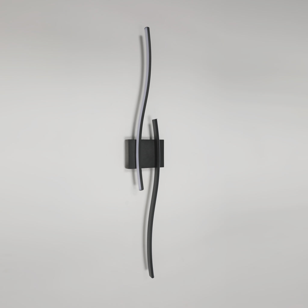 Wall Light - Black Aluminium Frame, Warm Light