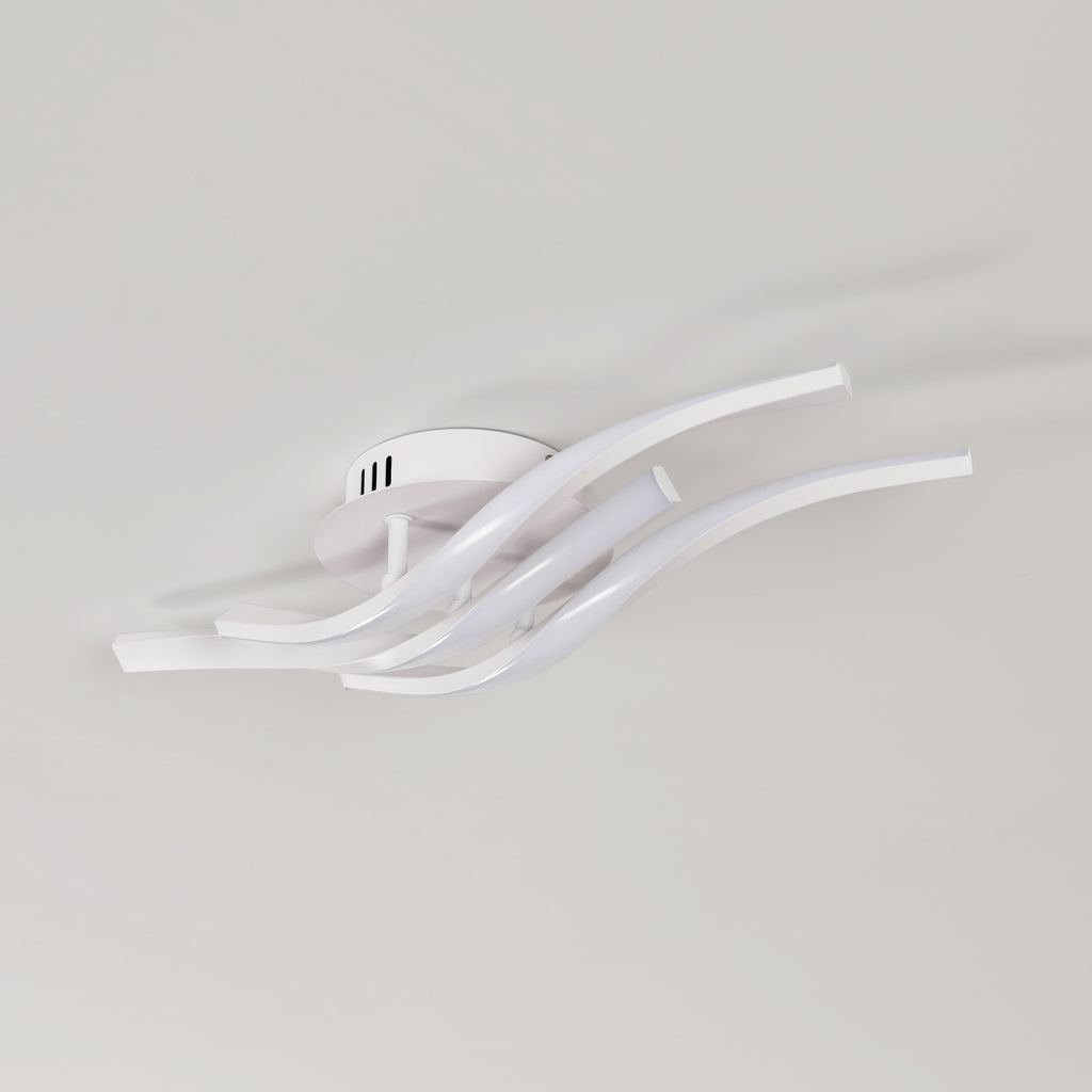 Ceiling Light - White Aluminium Frame, White Light