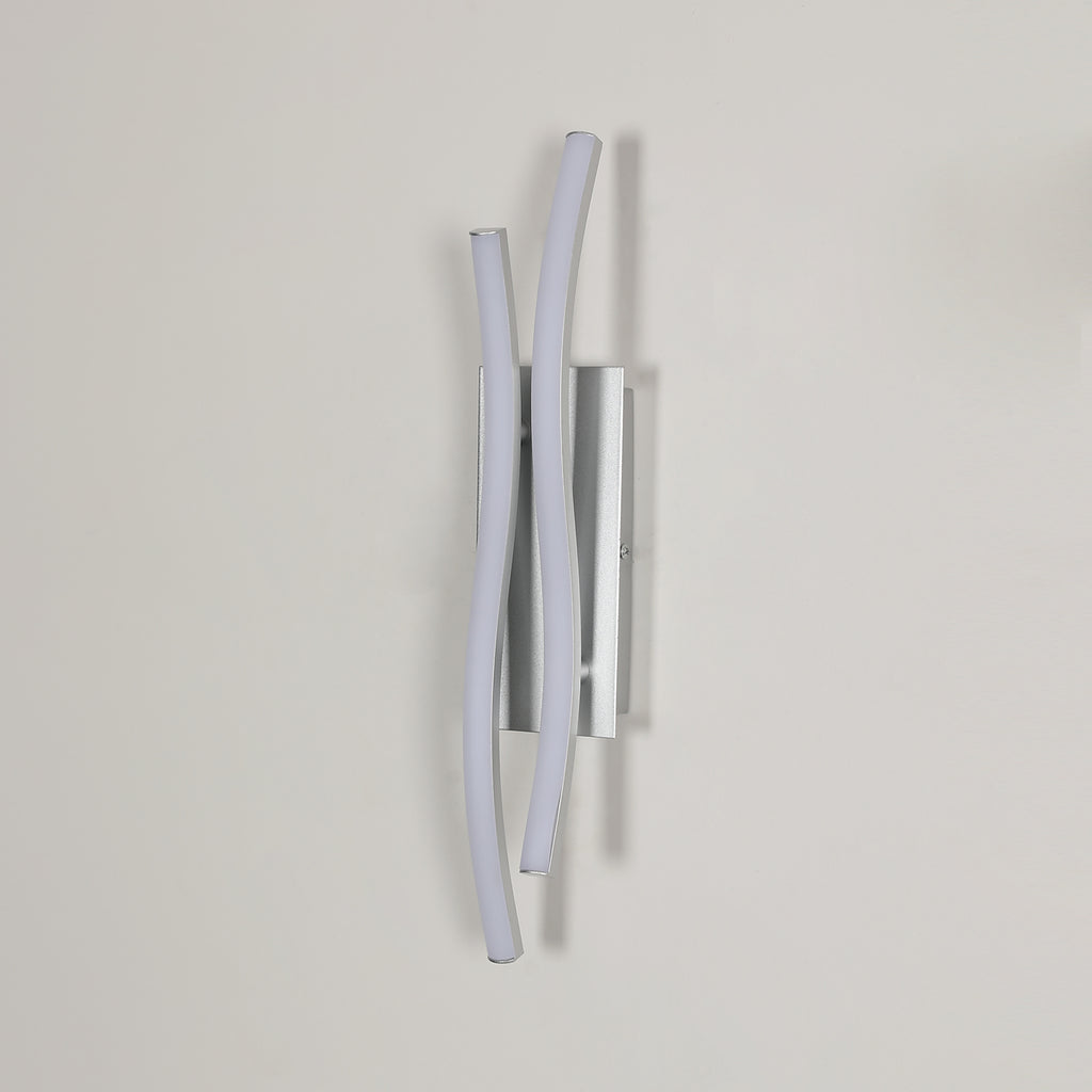 Wall Light - Silver Aluminium Frame, Warm Light