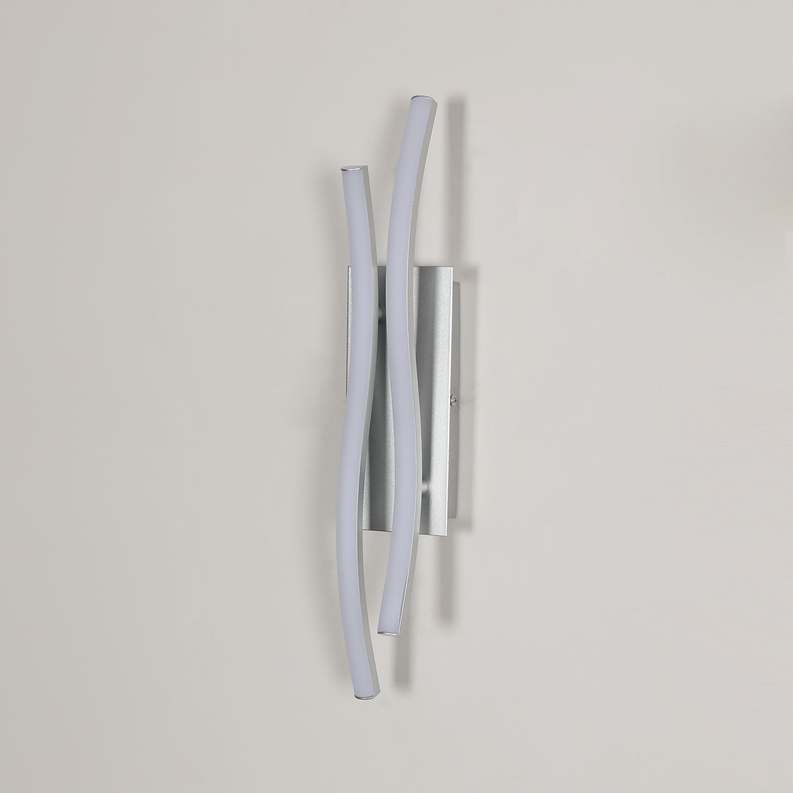 Wall Light - Silver Aluminium Frame, Warm Light