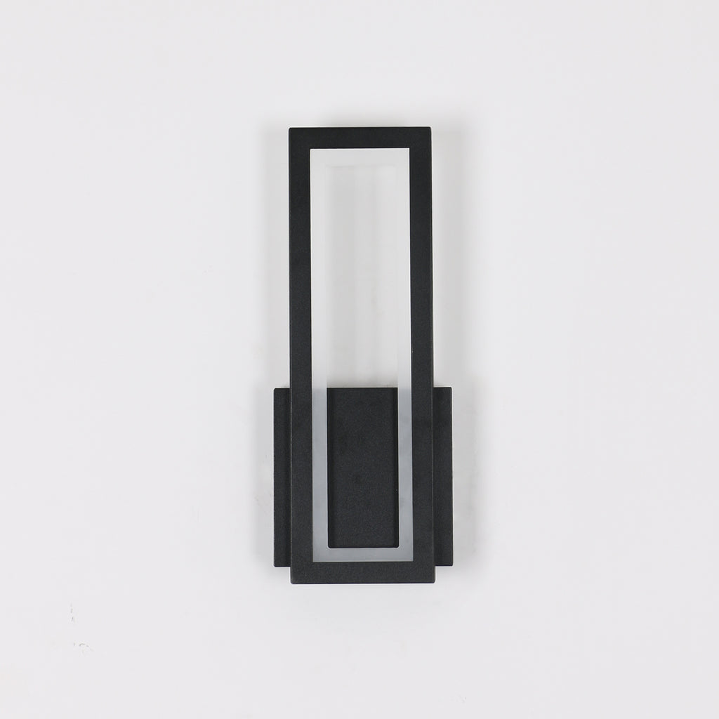 Lampada da Parete - Cornice in Acrilico Nero, Luce Calda