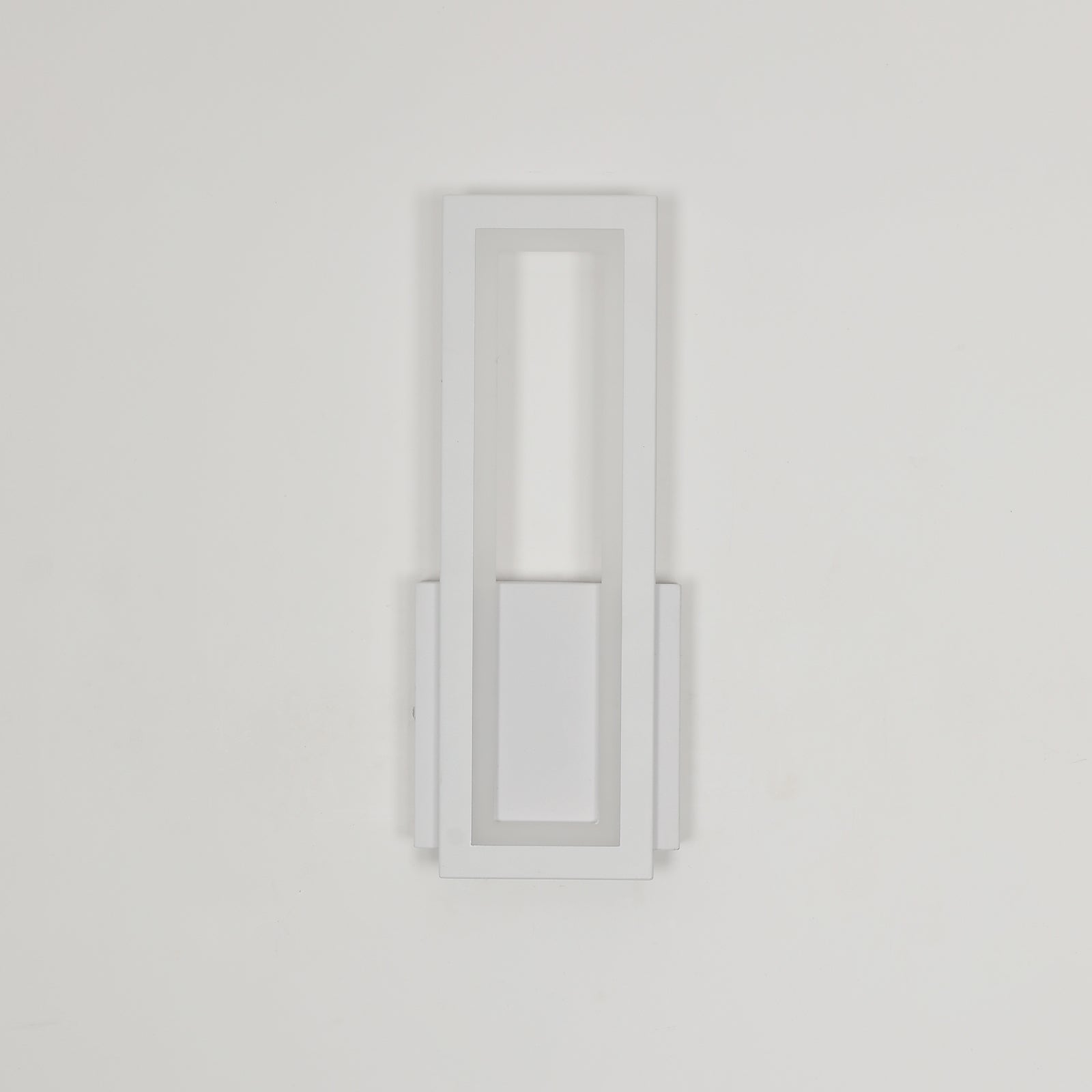 Applique - Cornice in acrilico bianco, luce bianca