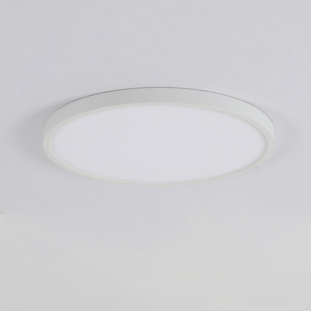 Ceiling Light - White Plastic Frame, White Light