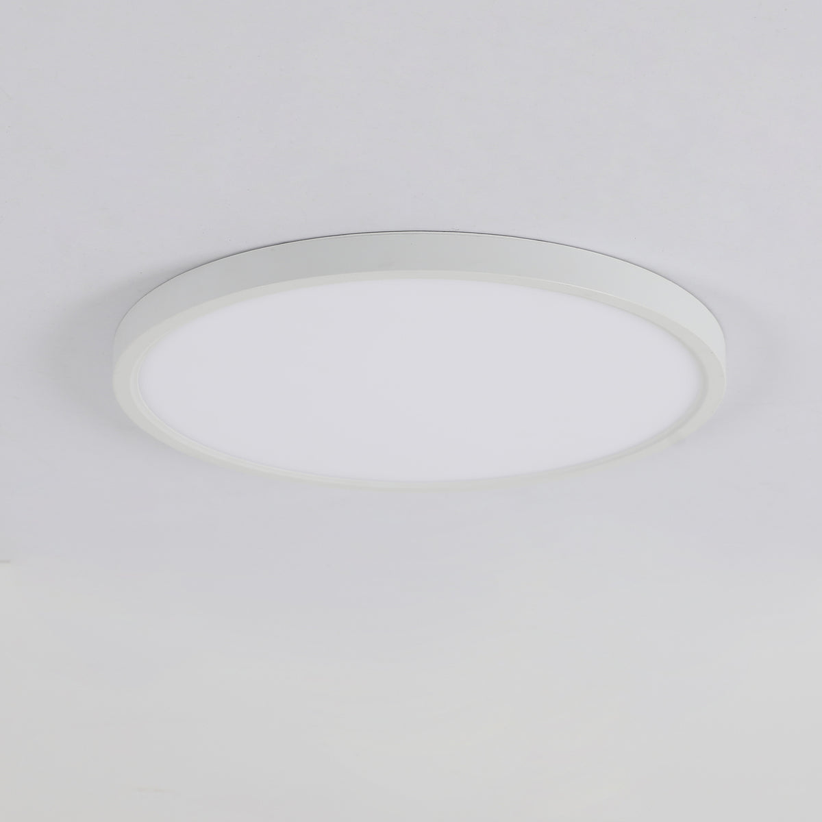 Ceiling Light - White Plastic Frame, White Light