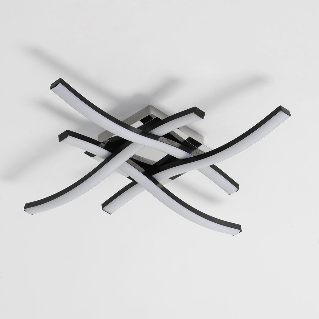 Ceiling Light - Black Aluminium Frame, White Light