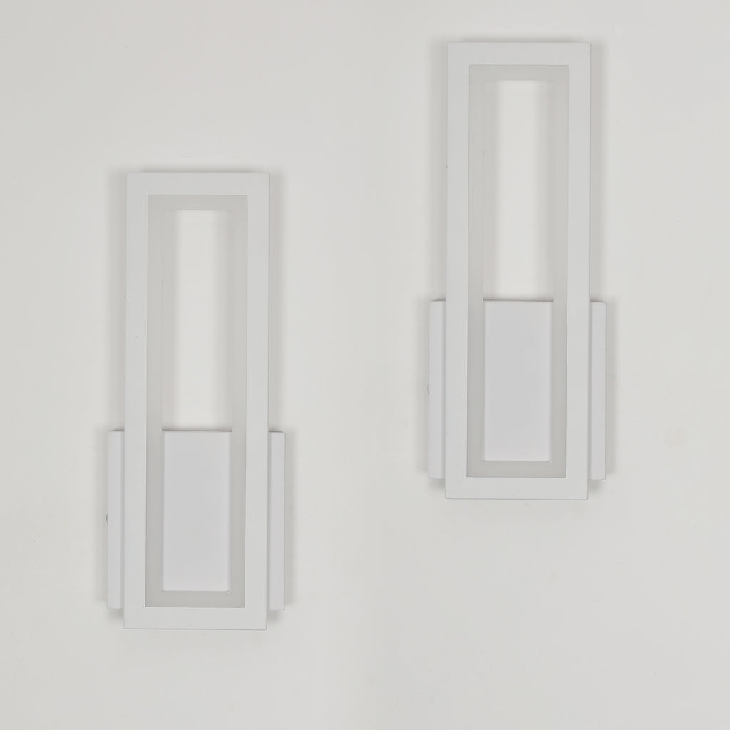 Wall Light - White Acrylic Frame, White Light