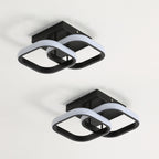 Ceiling Light - Black Aluminium Frame, White Light