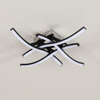 Ceiling Light - Black Aluminium Frame, Warm Light