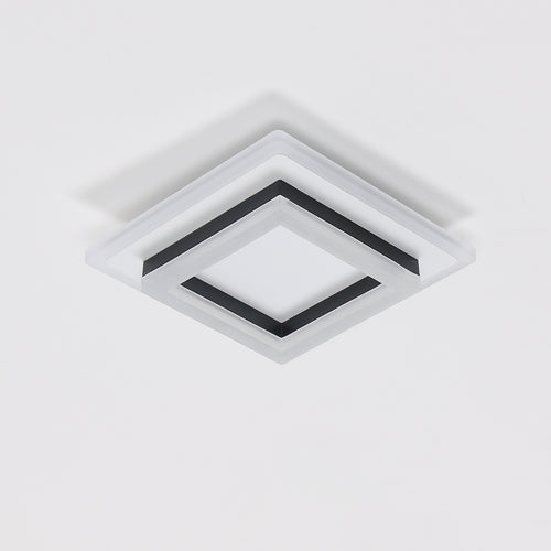Deckenleuchte – Schwarz-weißer Acrylrahmen, weißes Licht