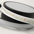 Ceiling Light - Black & White Aluminium Frame, Warm Light