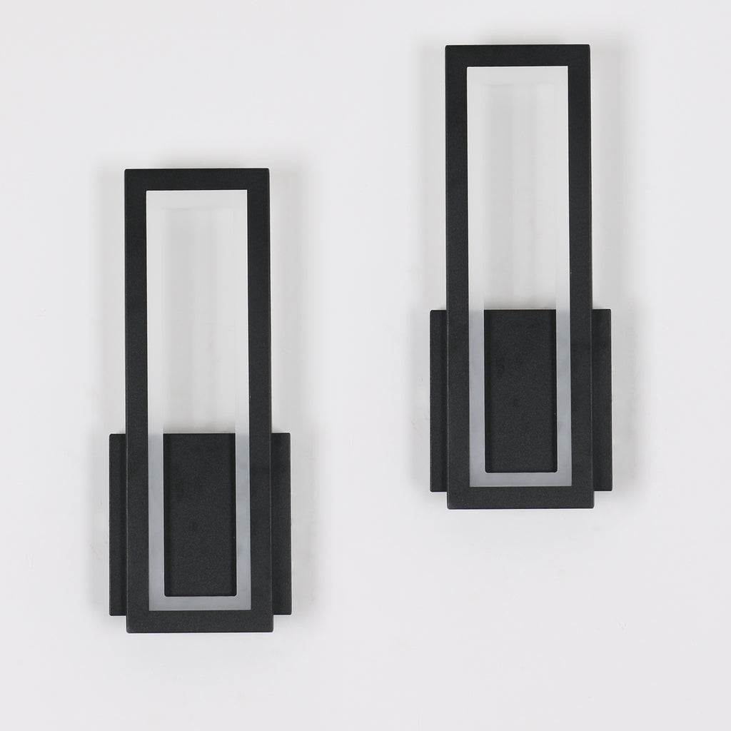 Wall Light - Black Acrylic Frame, White Light