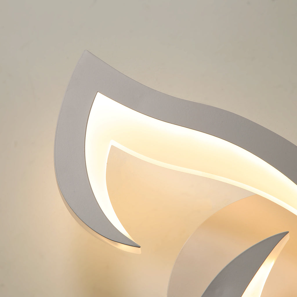 Ceiling Light - White Acrylic Frame, Warm Light
