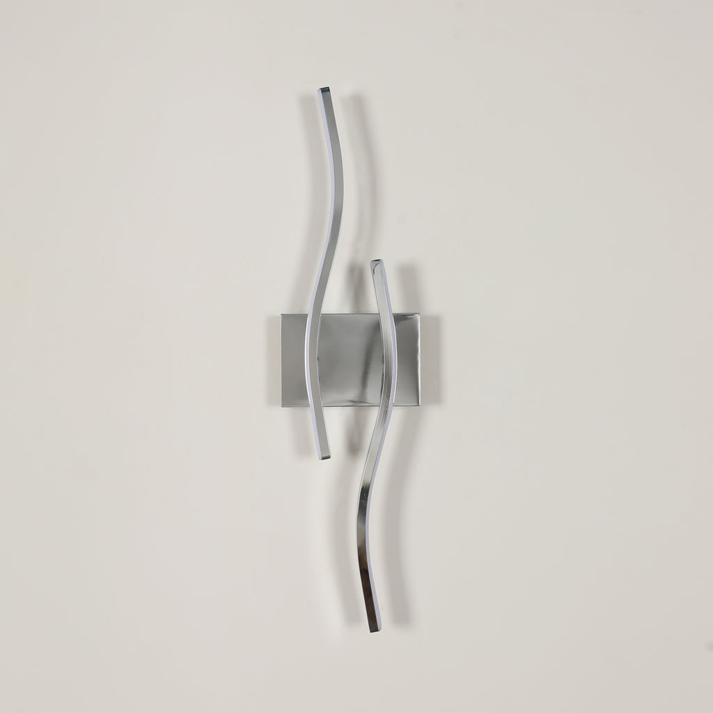Wall Light - Chrome Aluminium Frame, Warm Light