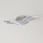 Ceiling Light - Silver Aluminium Frame, White Light