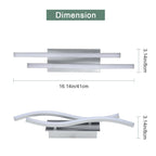 Wandleuchte – silberner Aluminiumrahmen, weißes Licht