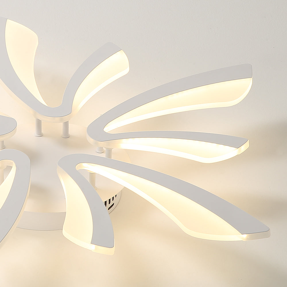 Deckenleuchte – Weißer Acrylrahmen, warmes Licht