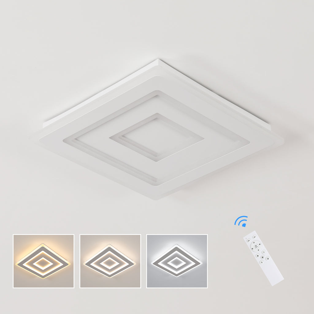 Ceiling Light - White Acrylic Frame, Tunable and Dimmable