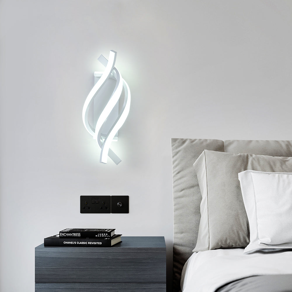 Wall Light - White Aluminium Frame, White Light