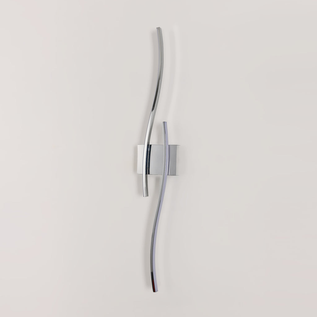 Wall Light - Chrome Aluminium Frame, Warm Light