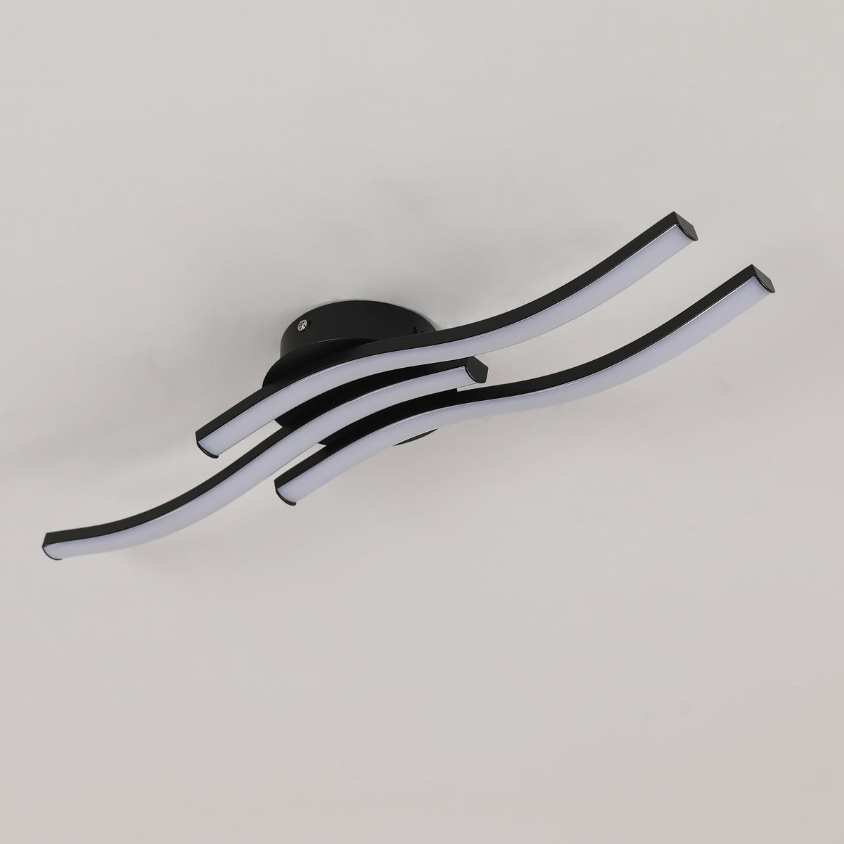 Ceiling Light - Black Aluminium Frame, White Light