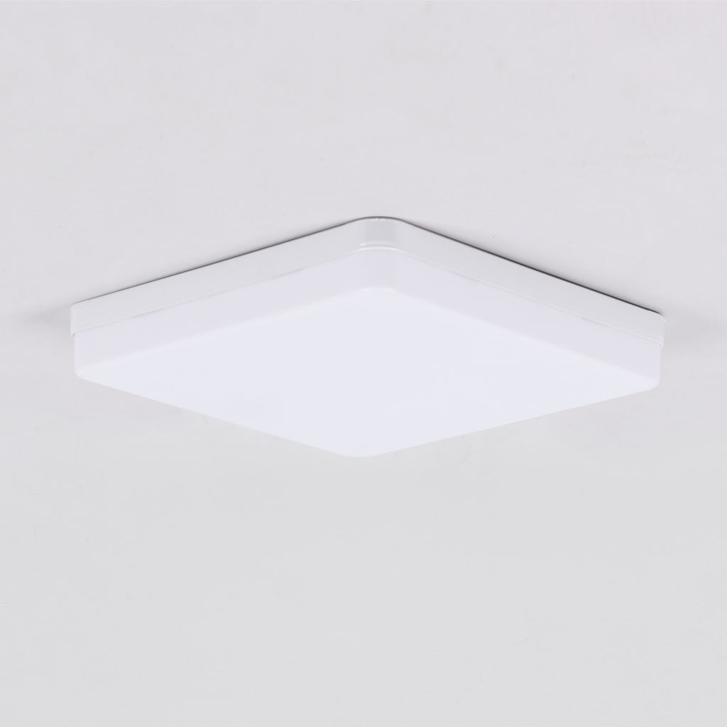 Ceiling Light - White Plastic Frame, White Light