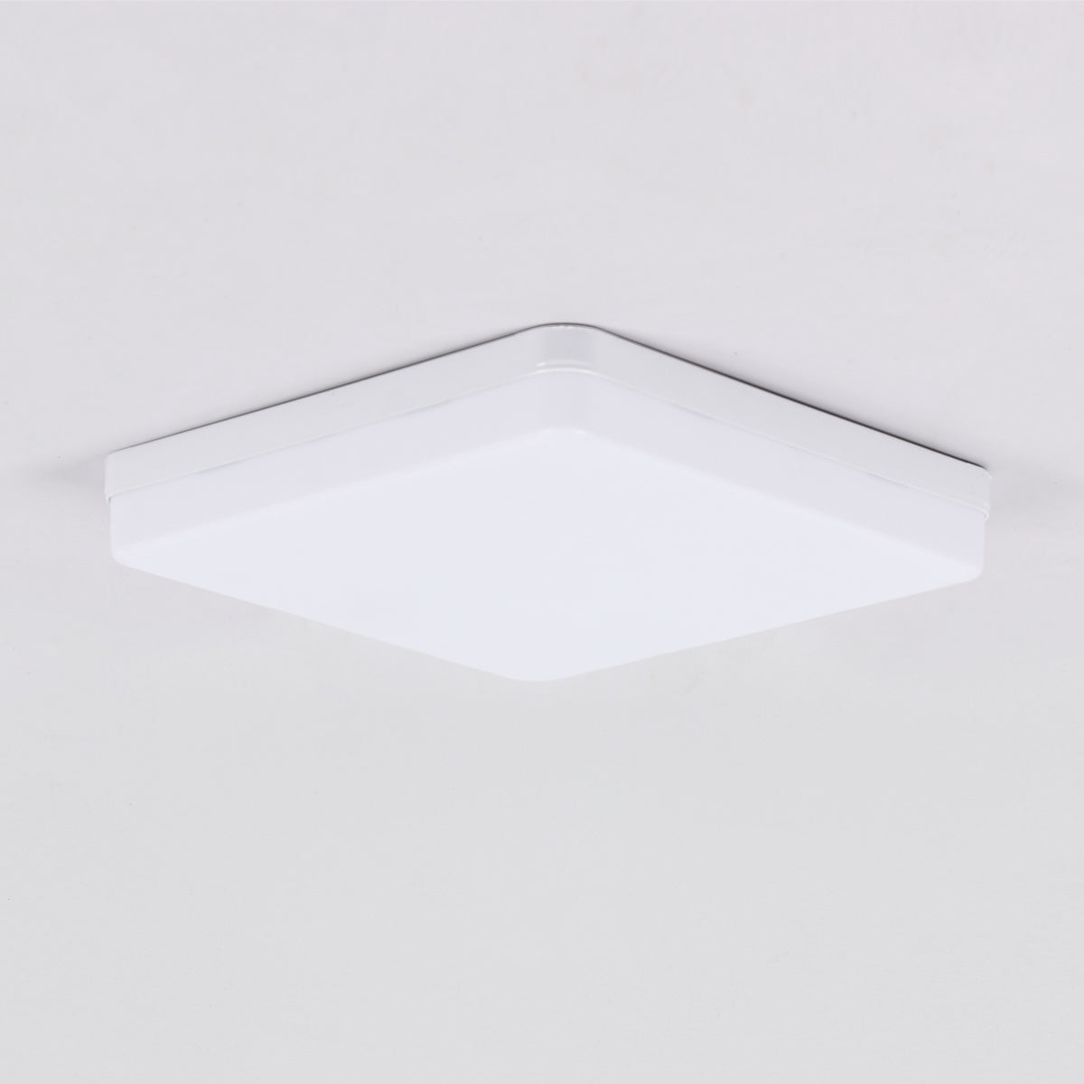Ceiling Light - White Plastic Frame, White Light