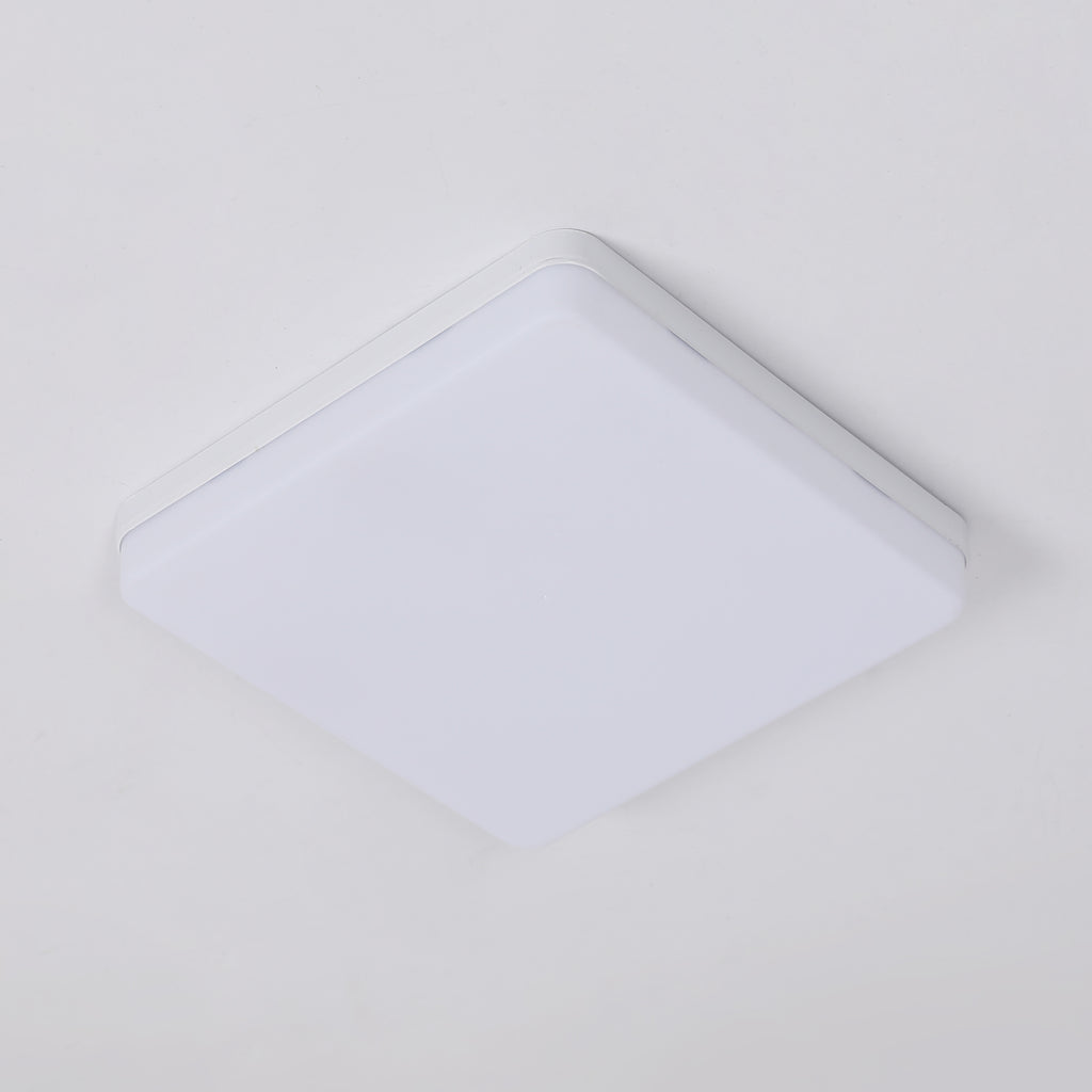 Ceiling Light - White Plastic Frame, Natural Light