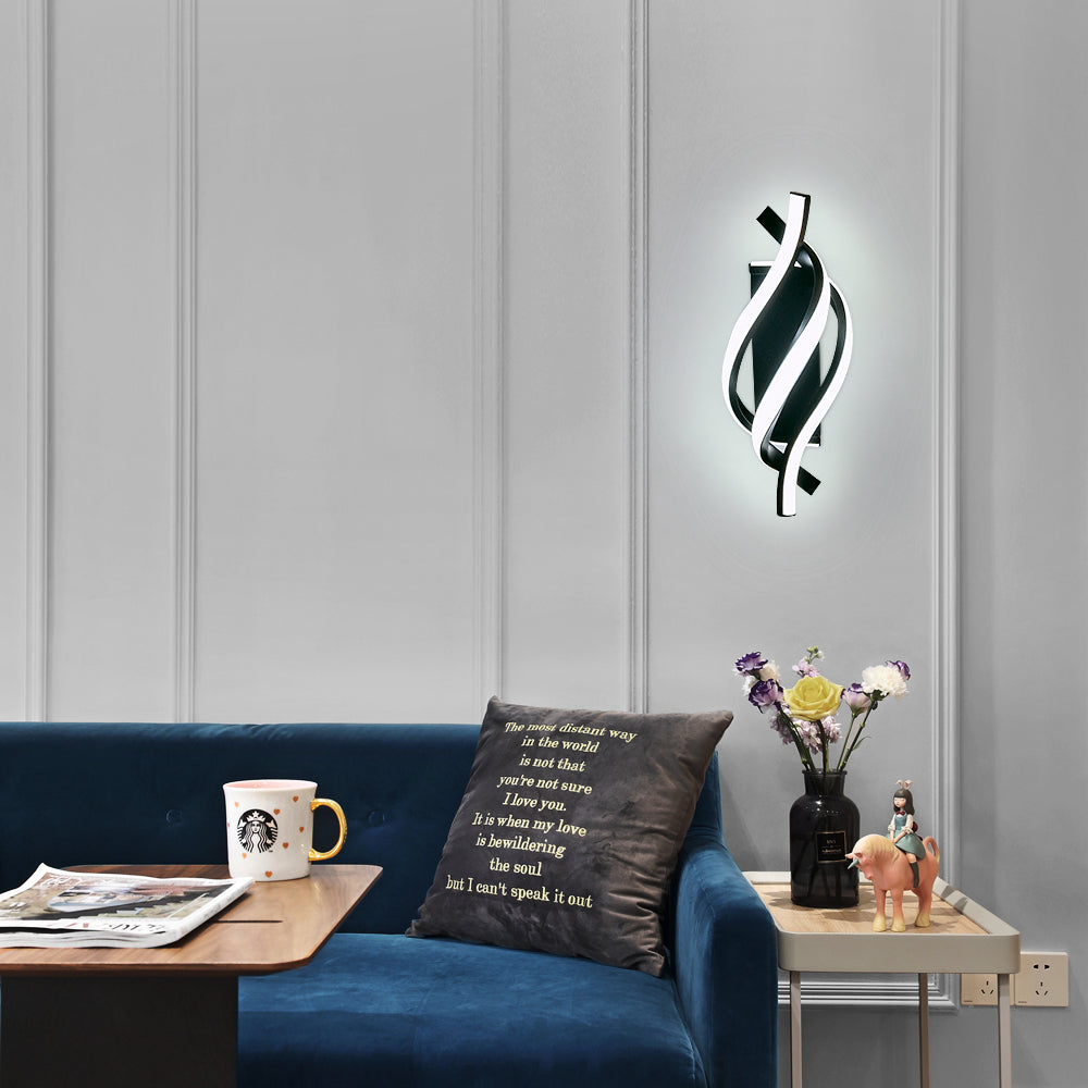 Wall Light - Black Aluminium Frame, White Light