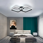 Ceiling Light - Black Aluminium Frame, White Light