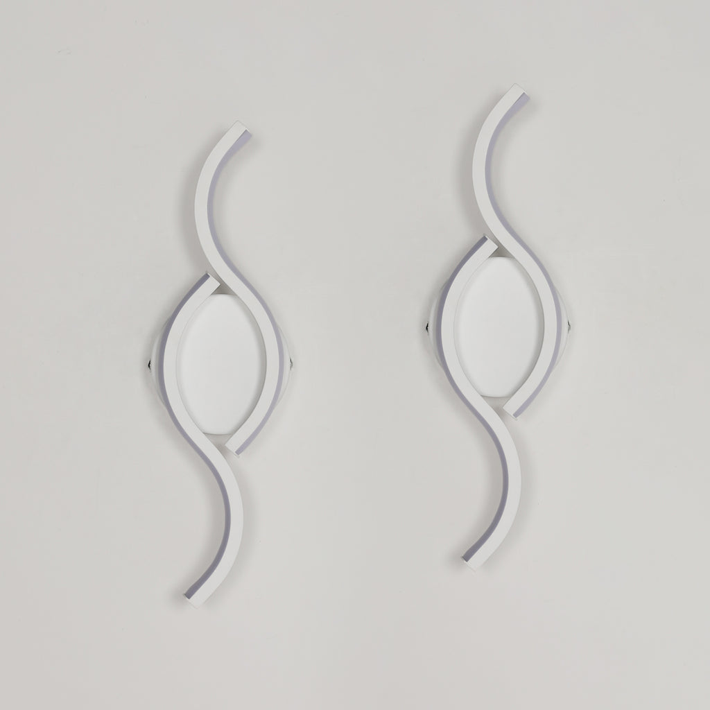 Wall Light - White Aluminium Frame, White Light