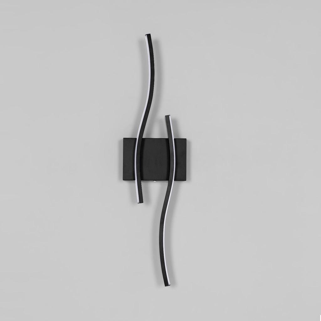 Wall Light - Black Aluminium Frame, Warm Light