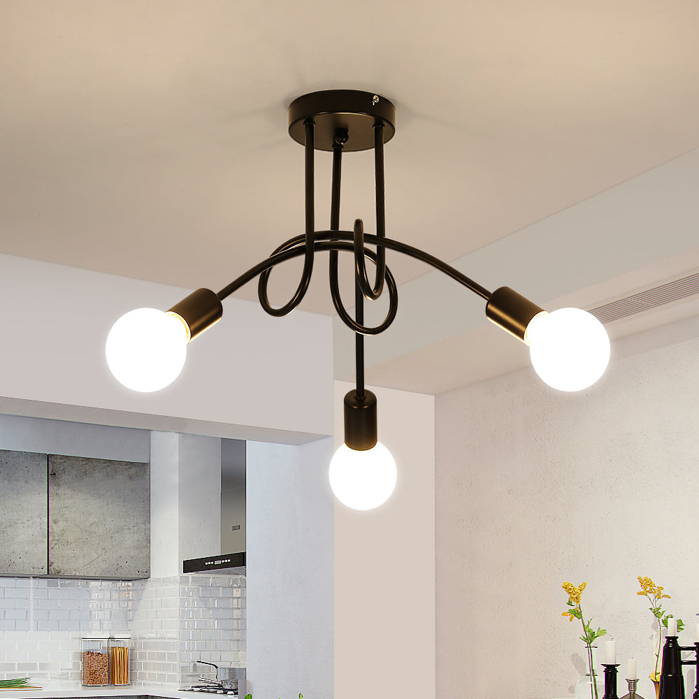 Ceiling Light - Black Metal Frame