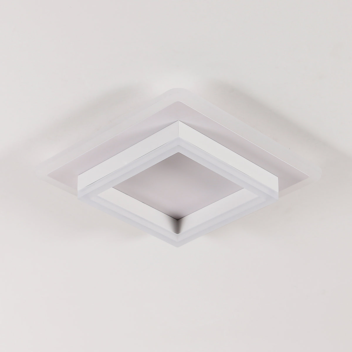 Ceiling Light - White Acrylic Frame, White Light