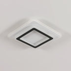 Ceiling Light - Black & White Acrylic Frame, White Light
