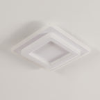 Ceiling Light - White Acrylic Frame, Warm Light