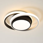 Ceiling Light - Black & White Aluminium Frame, Warm Light