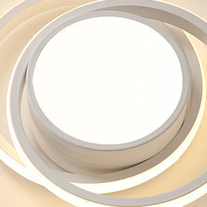 Ceiling Light - White Aluminium Frame, Warm Light