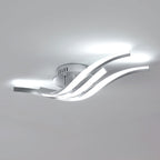 Ceiling Light - Silver Aluminium Frame, White Light