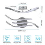 Ceiling Light - Silver Aluminium Frame, White Light