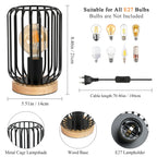 Table Lamps - Black Metal Frame