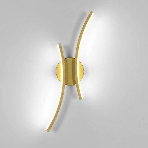 Wandleuchte - Goldener Aluminiumrahmen, Weißes Licht