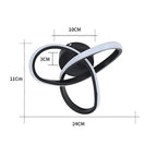 Ceiling Light - Black Aluminium Frame, White Light