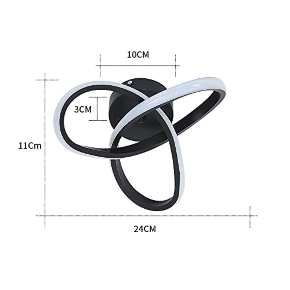 Ceiling Light - Black Aluminium Frame, White Light