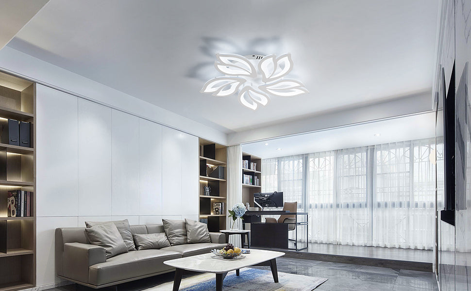 Ceiling Light - White Acrylic Frame, White Light