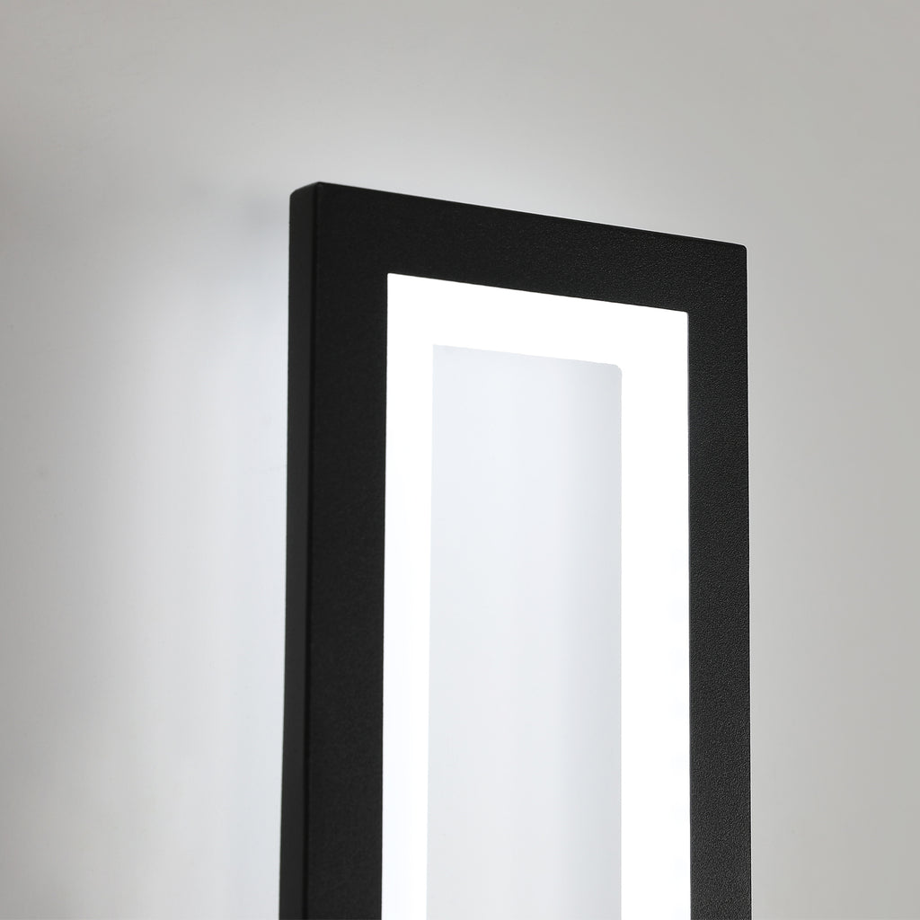 Wall Light - Black Acrylic Frame, White Light