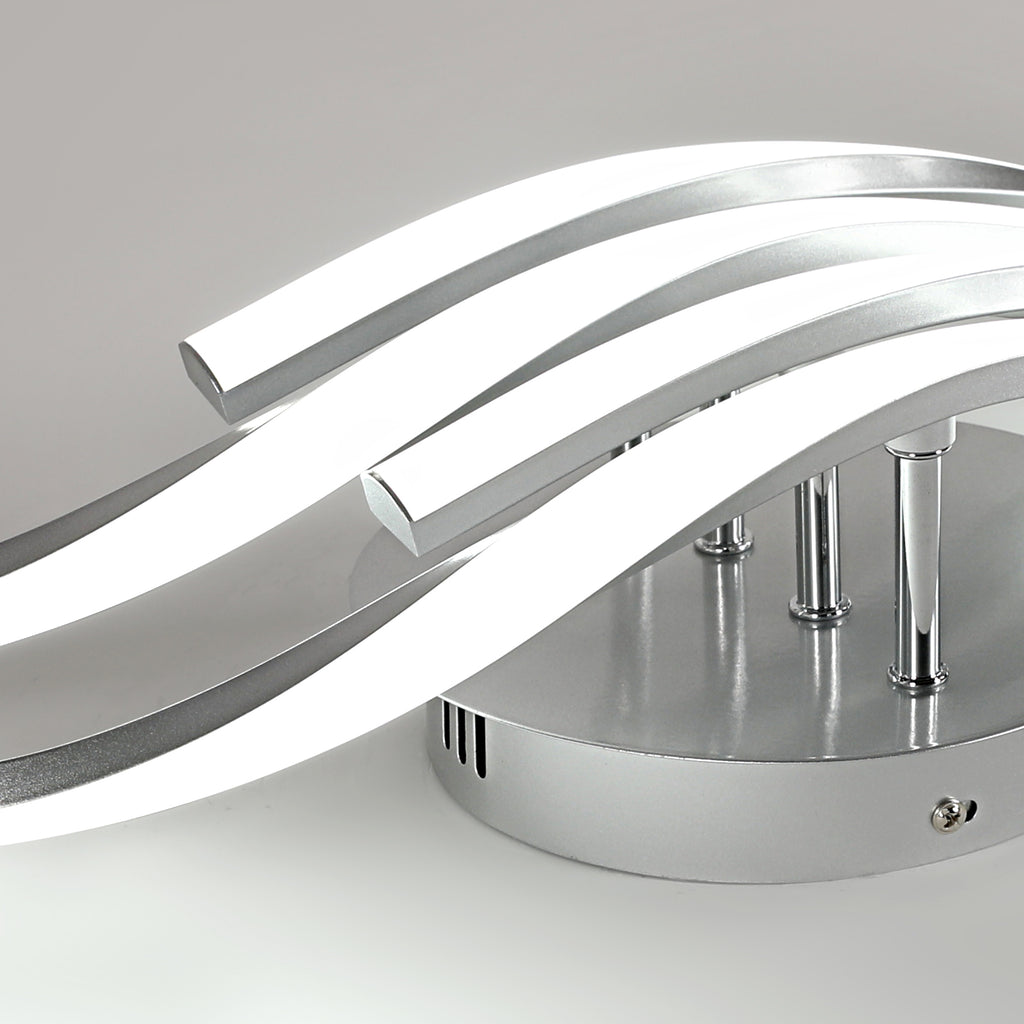 Ceiling Light - Silver Aluminium Frame, White Light