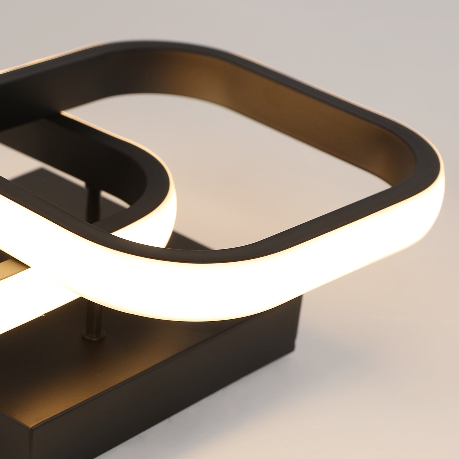 Ceiling Light - Black Aluminium Frame, Warm Light