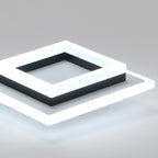 Deckenleuchte – Schwarz-weißer Acrylrahmen, weißes Licht