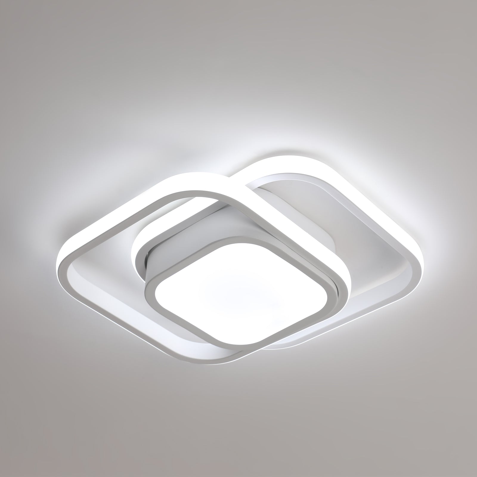Ceiling Light - White Aluminium Frame, White Light