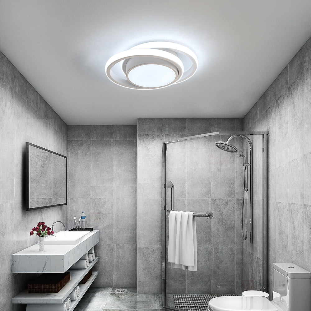 Ceiling Light - White Aluminium Frame, White Light